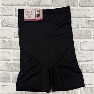 Jockey Black Core Body Smoothing High-Waist, Mid-Thigh Short